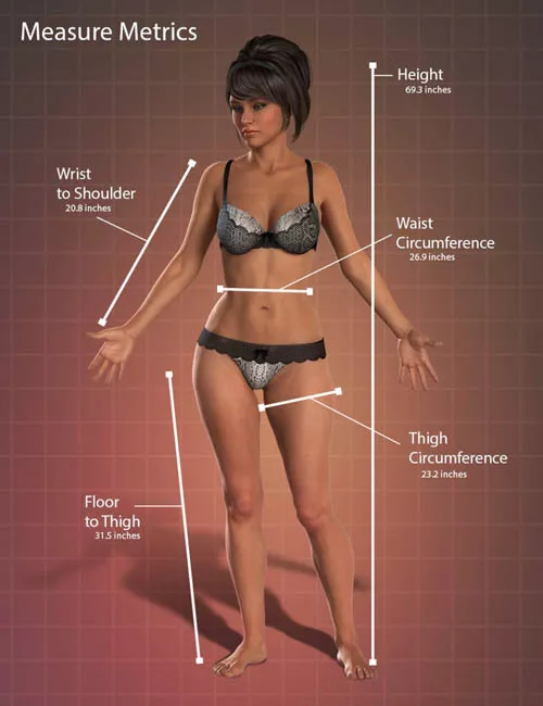 Measure Metrics Latest For DAZ Studio 4.23 - Support G8F