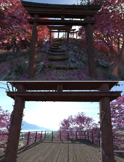 3D Scenery: Torii Path