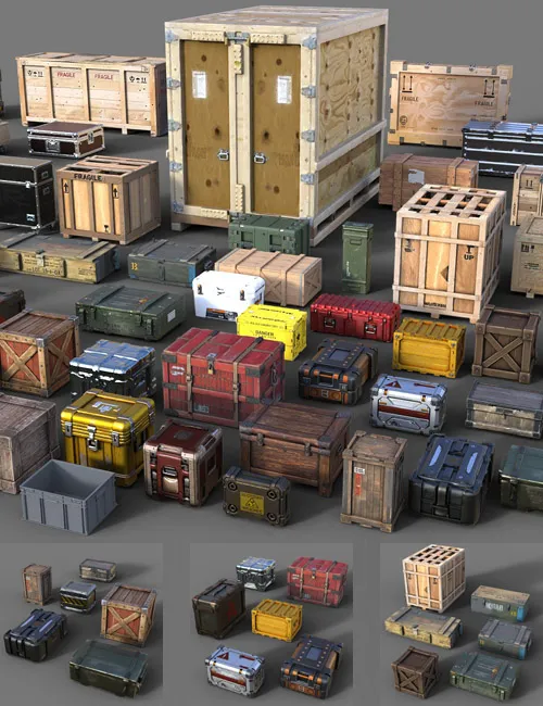 60 Crates Collection for Daz Studio