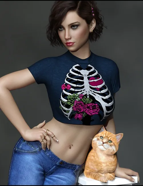 7th Ave: dforce - Basics - Crop Tee - Genesis 8