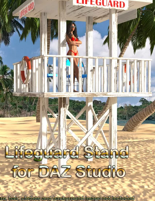 AJ LifeGuard Stand For DAZ Studio