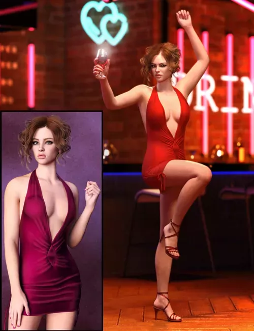 EF Nightclub Glamour Dress for Genesis 9