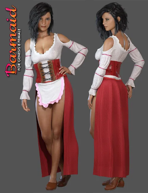 Exnem dForce Barmaid Outfit for Genesis 8 Female
