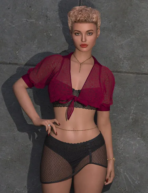 Fashion Tie Cropped Shirt G8-G8.1
