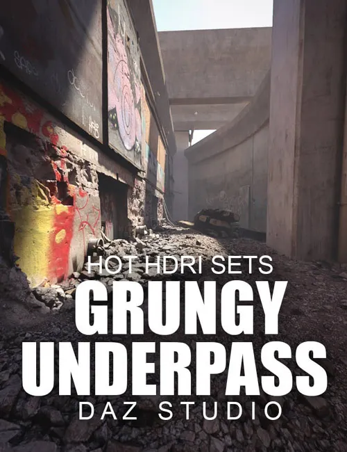 Hot HDRI Sets - Grungy Underpass - DAZ Studio