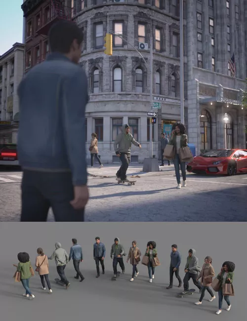 Instant Extras - City Life - 12-In-1 - Vol 1-3 - DAZ Studio