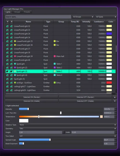 Iray Light Manager Pro for DAZ Studio 4.2x