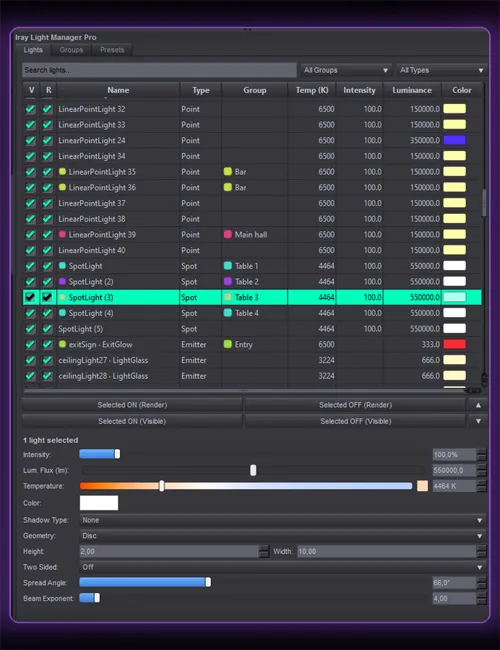 Iray Light Manager Pro for DAZ Studio 6
