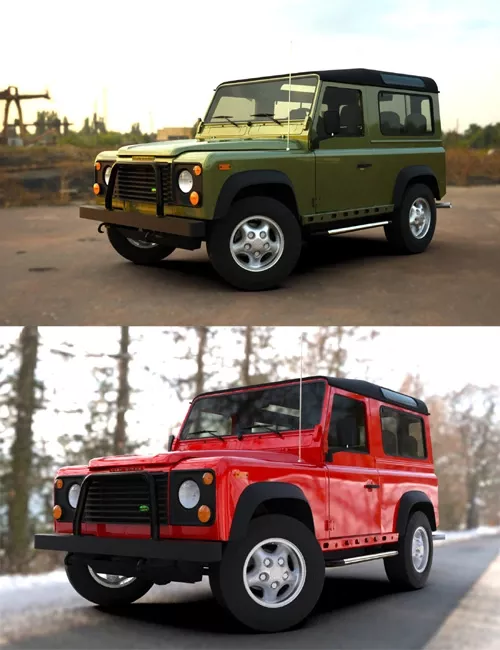 Land Rover Defender 90 1997 for DAZ Studio