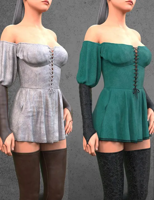 Material Expansion for DTT Renaissance off-shoulder Dress Set