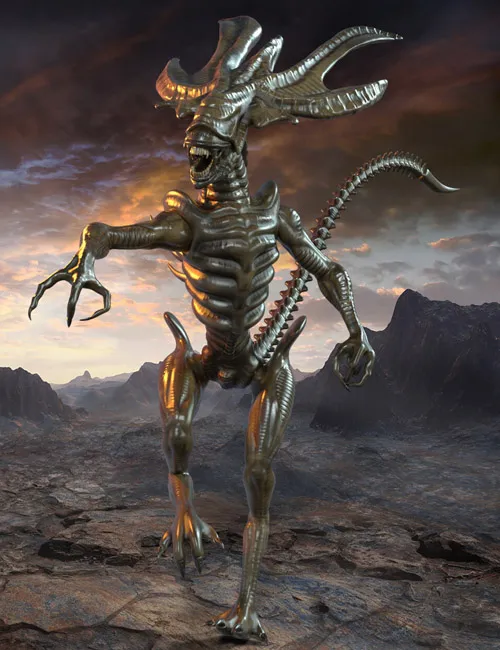 Midnight Alien Demon Poses