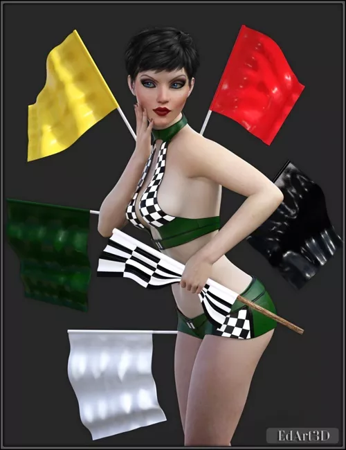 Morphing Racing Flag and Poses for G3F and G3M