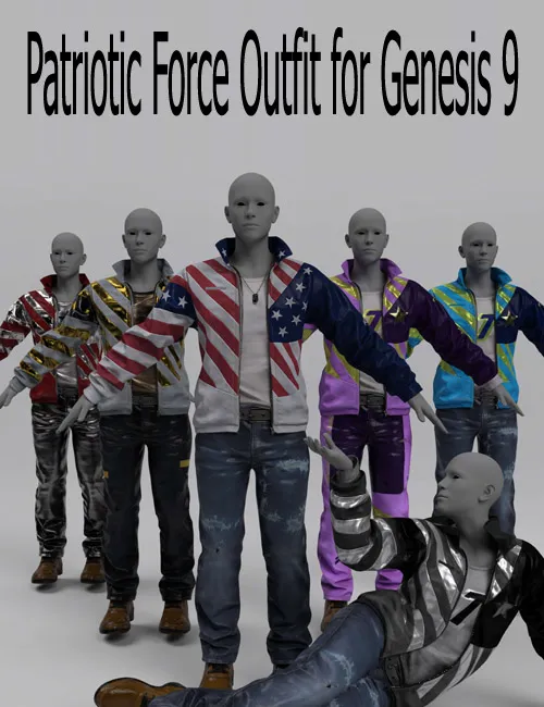 Patriotic Force Outfit for Genesis 9