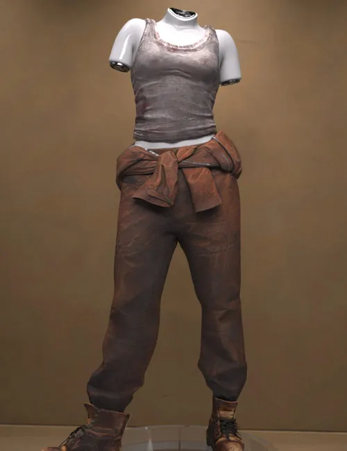 Prison Break Female Outfit dForce Pants for Genesis 8/8.1