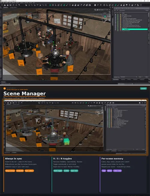 Scene Manager for DAZ Studio 6