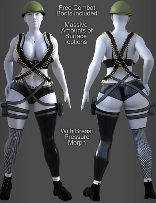 Sexy Army Outfit for Genesis 8 Female