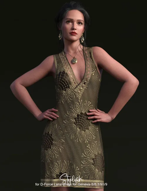 Stylish for D-Force Lana Dress for Genesis 8/8.1/9/V9