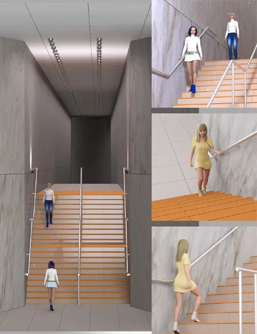 X7 Prop & Poses Stairway set1