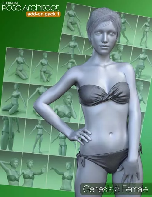 Pose Architect Add-on Pack 1 for Genesis 3 Female(s)