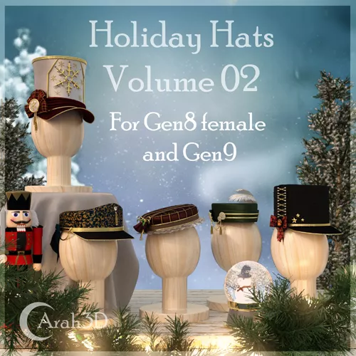 Arah3D Holiday Hats Volume 02 for G8F and G9