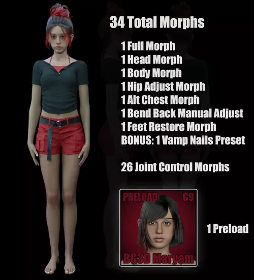 BG3D Maryam for G9 - Bonus Set