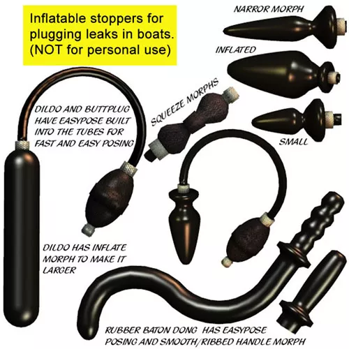 Inflatable Dildo Set