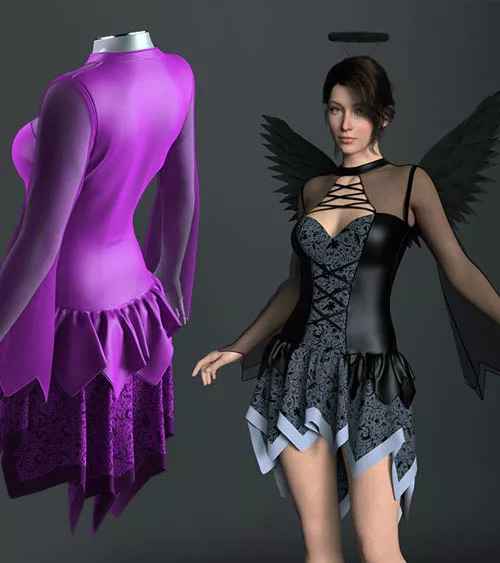 RQL-dForce Fallen Angel Halloween Costume G8/8.1 F