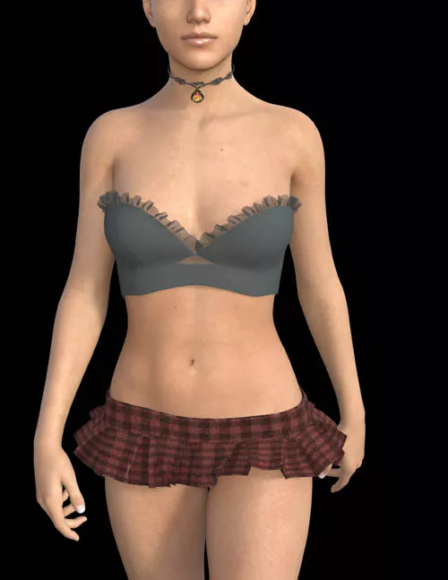 Naugthy Hogwarts Uniform in 4 Colors for Genesis 8 Female