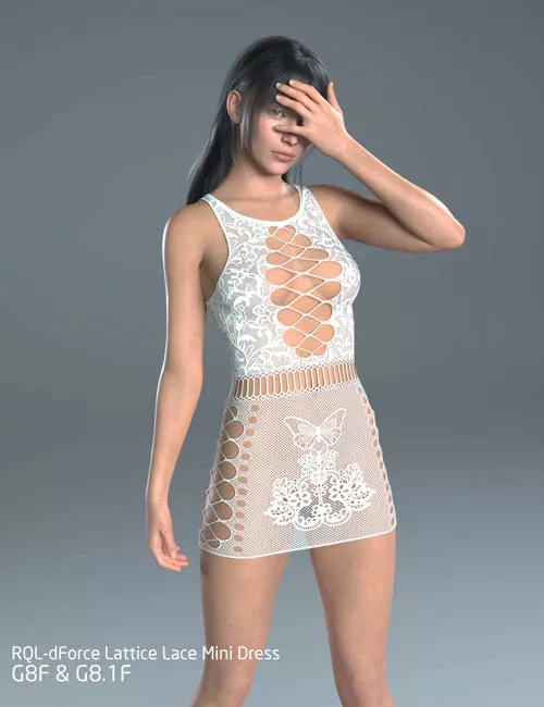 RQL-dForce Lattice Lace Mini Dress G8F & G8.1F