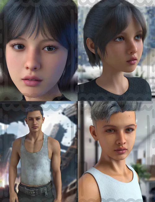 Vo Suzu and Young, and Male, and Male Young HD for Genesis 9 Bundle