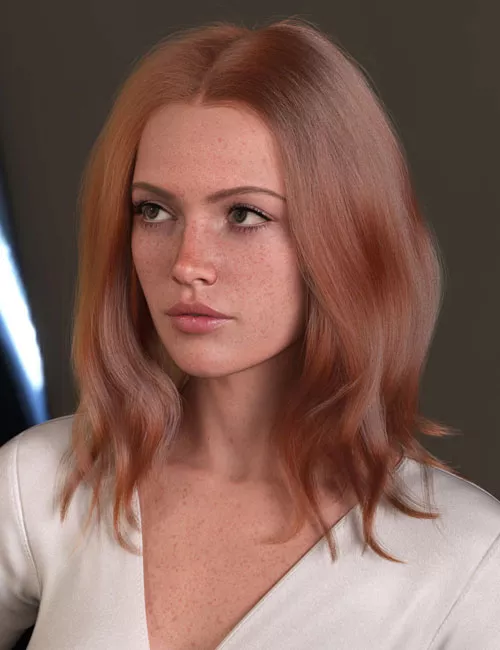 dForce Strand-Based Casual Style Long Bob Hair for Genesis 9