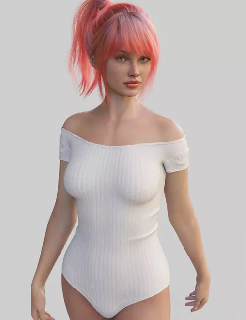 dForce Bare Shoulder Bodysuit for Genesis 9 and 8, 8.1 Female