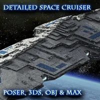 Allied Fleets Heavy Battle Cruiser - Poser,DAZ,OBJ,3DS,MAX 3D Models skynet3020