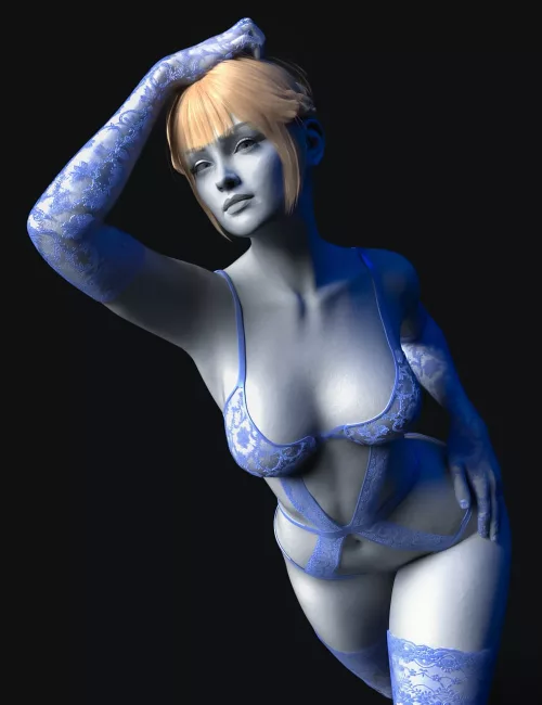 Angel Secrets 5 Lingerie and Hair Bundle for Genesis 8, 8.1 and 9 Females