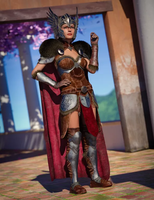 BW dForce Viking Shieldmaiden Outfit For Genesis 9