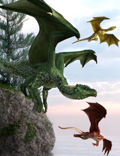DA Dragon Wrath Poses for Daz Dragon 3