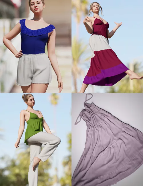 dForce 7-in-1 Early Summer Wardrobe for Genesis 9