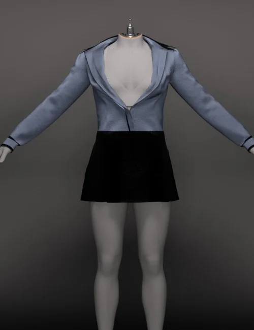 dForce EG Beautiful Short Skirt And Business Suit for Genesis 9 Bundle