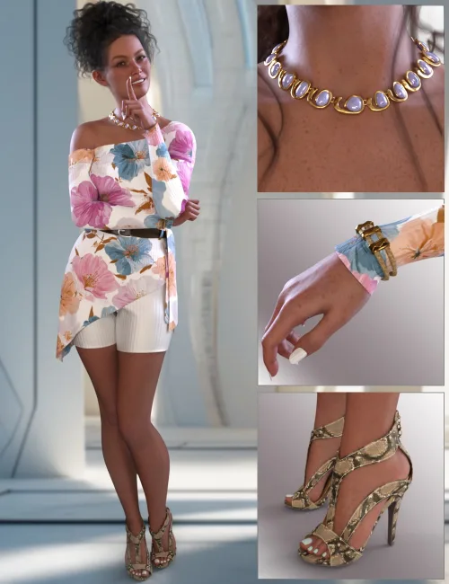 dForce Elynda Outfit for Genesis 9 Feminine
