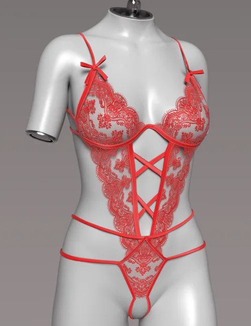dForce GN Lace Cami Bodysuit for Genesis 9 and 8 Female