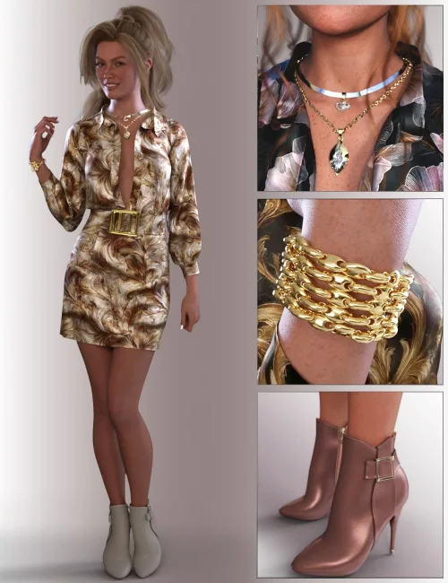 dForce Juvina Outfit for Genesis 9 Feminine