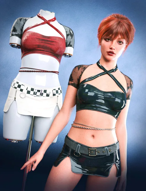 dForce LA Chained Up Outfit for Genesis 9 and 8 Female