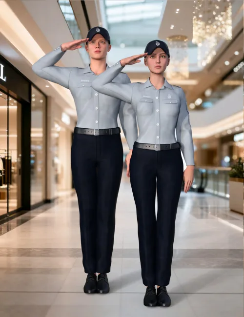 dForce MK Security Patrol Uniform for Genesis 9