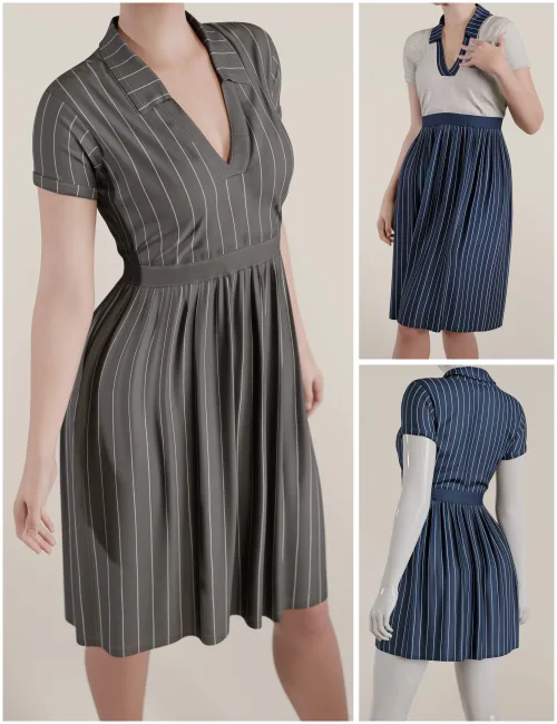 dForce Office Style Dress for Genesis 9 [FS]