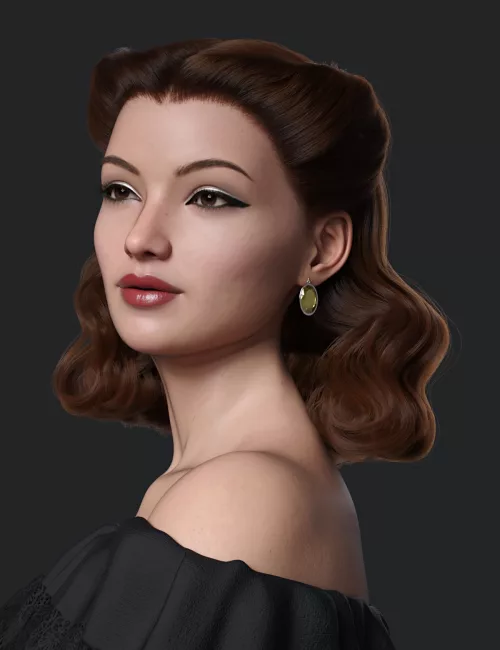 dForce Old Romance Hair for Genesis 9