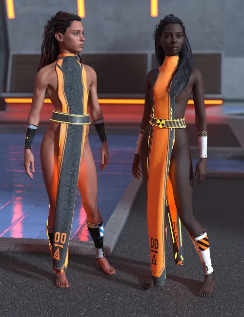 dForce Sci-Fi Drape Outfit for Genesis 9