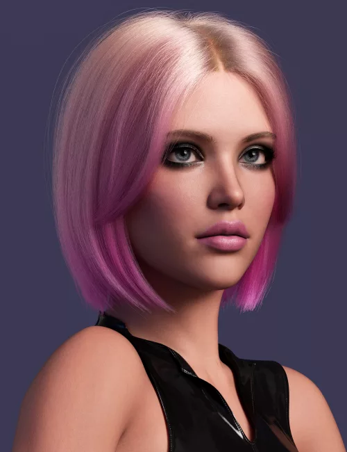 dForce Strand-Based Butterfly Bangs Bob Hair Color Expansion