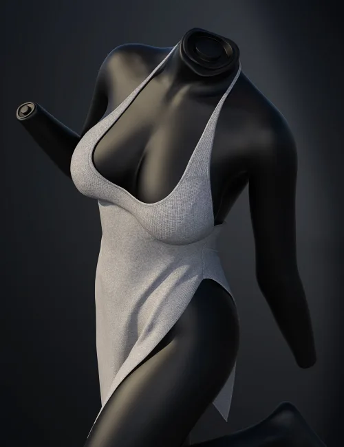 dForce SU Sexy Slit Dress for Genesis 9