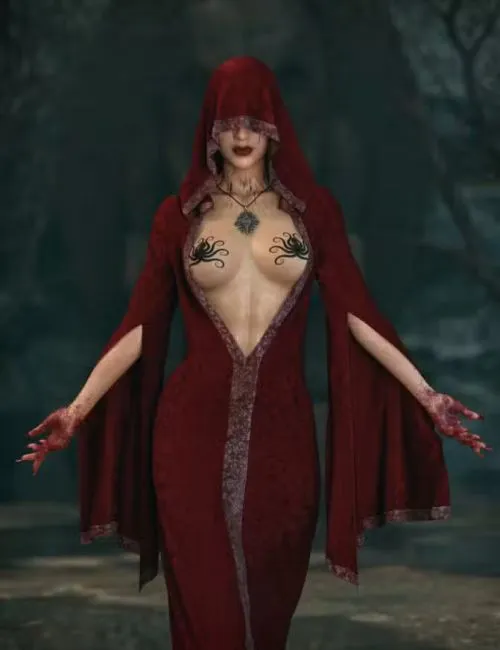 dForce Cultist Outfit for Genesis 8 Female and Genesis 9
