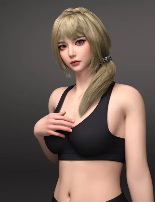 EG YUBV Strapless Dress, Hair and EG Lovely Poses Genesis 9 Bundle
